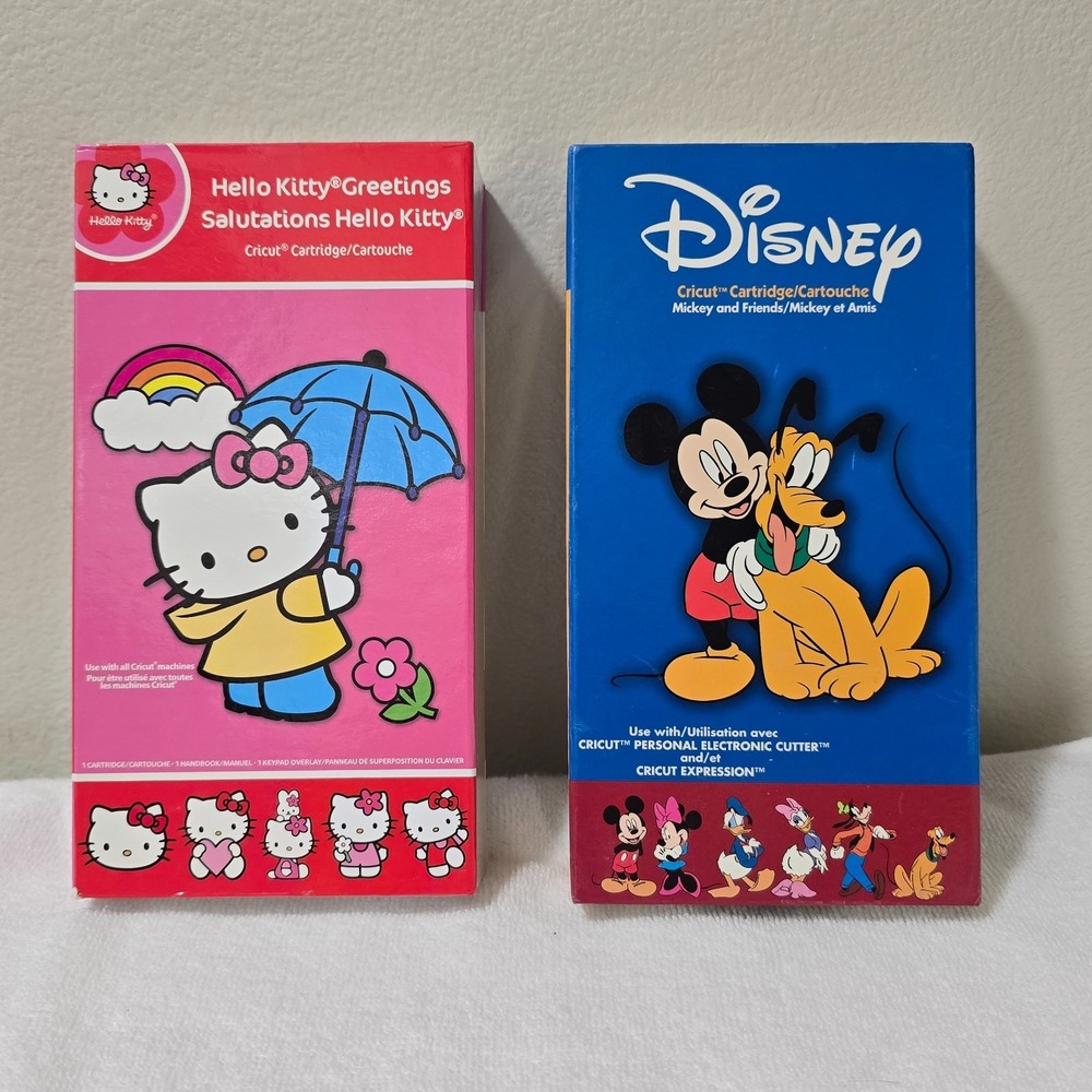 Cricut Hello Kitty‎ Greetings Salutations 29-0698 / Mickey & Friends 29-0382